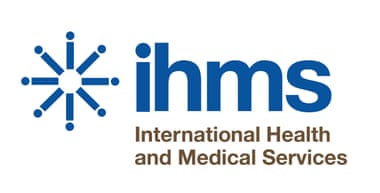 IHMS International Health and Medical Services logo.