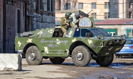 Ukrainian troops in Odesa.