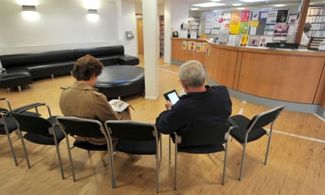 patients sitting in the waiting room at a GP Practice