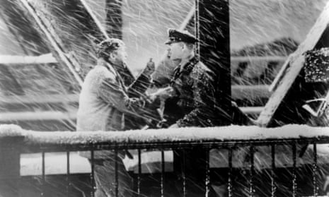 James Stewart and Ward Bond battle the blizzard in It’s a Wonderful Life (1946).