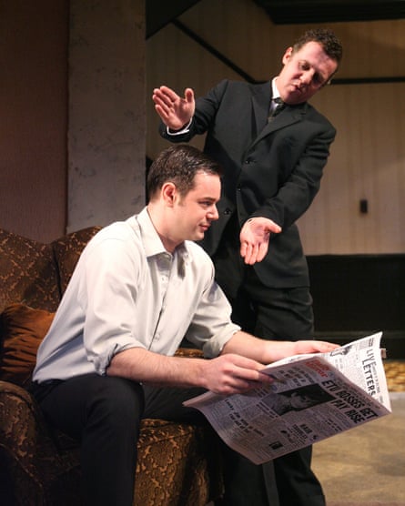 Dyer on stage with Nigel Lindsay in The Homecoming by Harold Pinter at the Almeida, London, 2008.