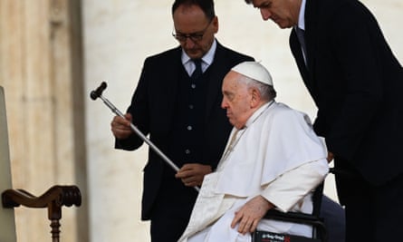 Papa Francesco all'udienza generale settimanale in Piazza San Pietro, Vaticano, marzo 2023