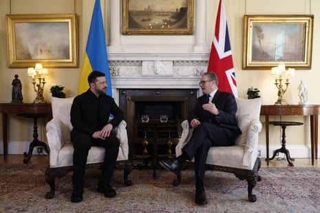Keir Starmer (right) with Volodymyr Zelenskyy in Downing Street.