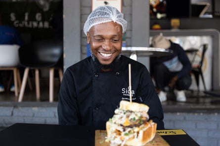 Gift Sedibeng with his iteration of a kota.