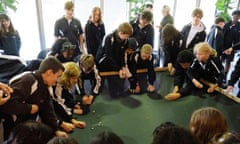 Students at the national launch of Einstein-first at ANU, a program bringing modern day physics into primary and secondary classrooms.