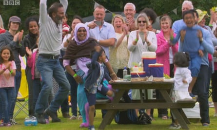 Nadiya Hussein’s family jump for joy as she is wins The Great British Bake Off 2015.