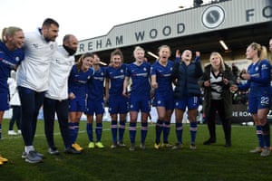 Chelsea celebra después de su victoria.