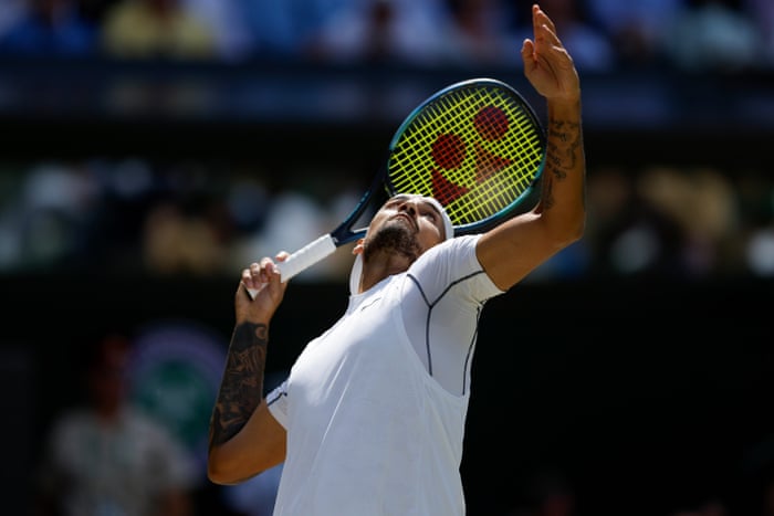 Kyrgios serves another ace.