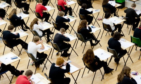 school pupils sitting an exam