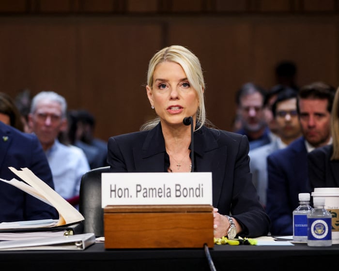 Top Democrat says Pam Bondi has ‘left an enormous stain on American history’ as tense Senate hearing kicks off – live
