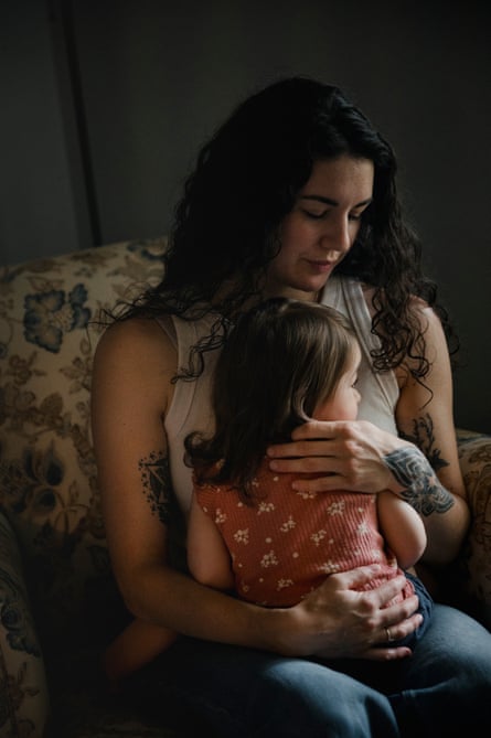 Nicole Garrison and her girl Evora astatine their location successful Hammonton, NJ, US, August 2025