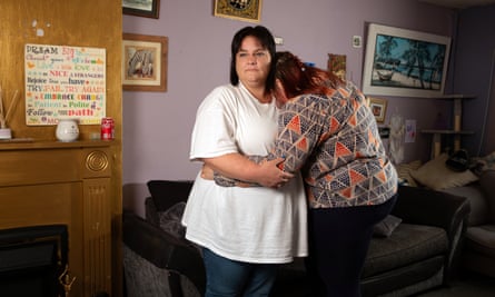 Shelley Nicholson with her daughter Ash, right.