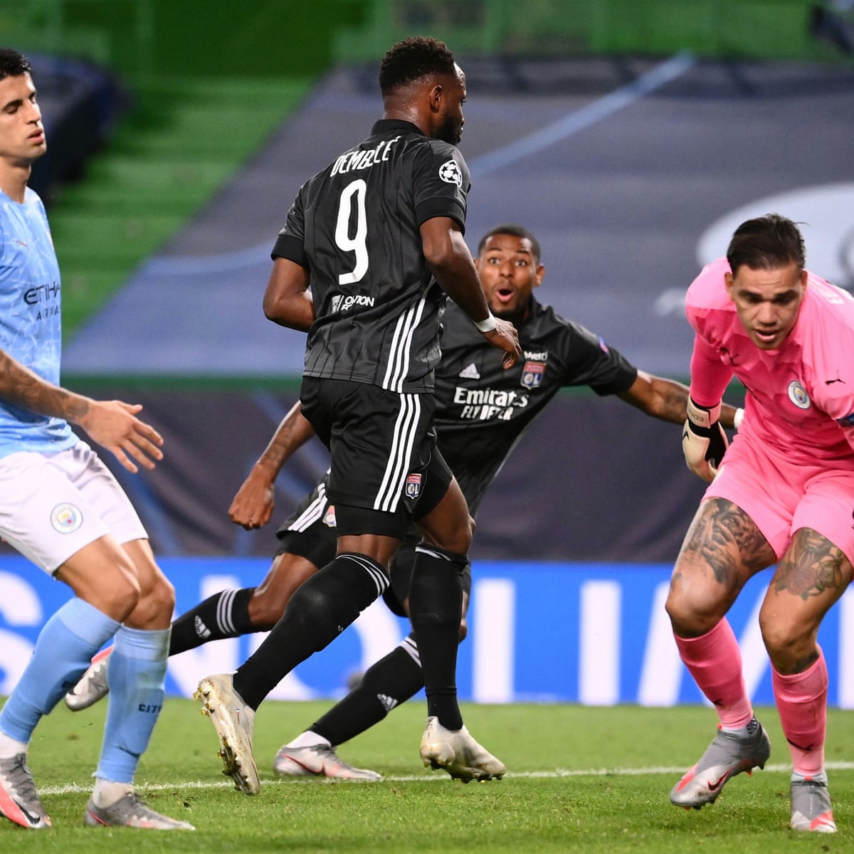 Dembele At The Double As Lyon Crush Man City S Champions League Dream Champions League The Guardian