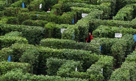 A Huge Maze Is Erected In Trafalgar Square