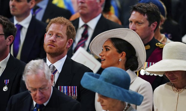 The Duke and Duchess of Sussex at the service of thanksgiving at St Paul’s