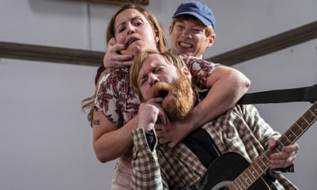 Pop hooks ... Liz Fitzgibbon with Brian and Domhnall Gleeson in Frank of Ireland.