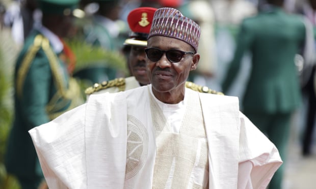 Muhammadu Buhari arrives for his inauguration n Abuja in May 2015. 
