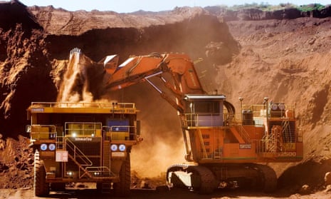 A truck at a Rio Tinto mine in the Pilbara region of Western Australia