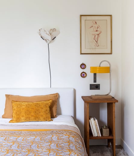 The bedroom with a lamp by Nocturne Workshop.
