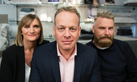 Left to right: Sara Bradley, buying director, David Anderson, managing director and Dave West, head of creative, remain from the former business. 
