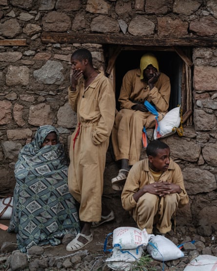 Young new recruits of the Fano movement outside their barracks