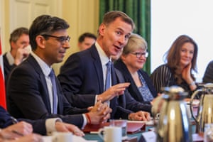 London, UK. The chancellor of the exchequer, Jeremy Hunt, speaking at a cabinet meeting prior to presenting his spring budget