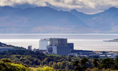 Hunterston power station near Largs is one of the UK’s oldest remaining nuclear plants.