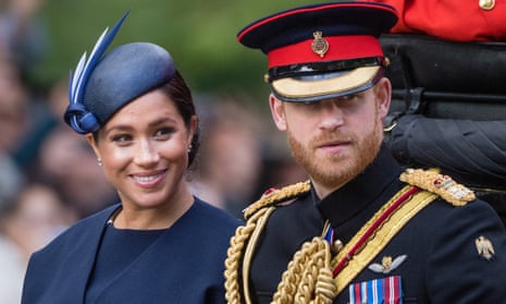Prince Harry and Meghan during Trooping the Colour
