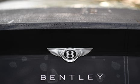 Bentley badge on a vehicle