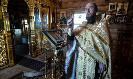 Pastor Mitrofan Soldatenko at the Russian Orthodox church