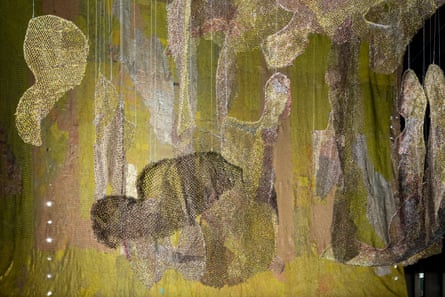 El Anatsui’s Behind the Red Moon