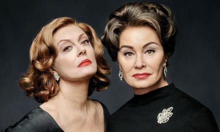 Susan Sarandon as Bette Davis and Jessica Lange as Joan Crawford in Feud: Bette and Joan.