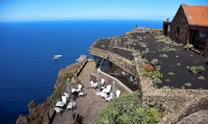 The Pozo de la Salud hotel cliffs and sea