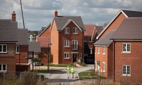 A new housing estate being built in Salisbury, Wiltshire, in 2012.