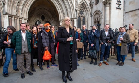 Carole Cadwalladr outside royal courts of justice