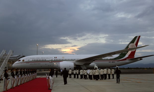 Mexico’s presidential plane on the tarmac