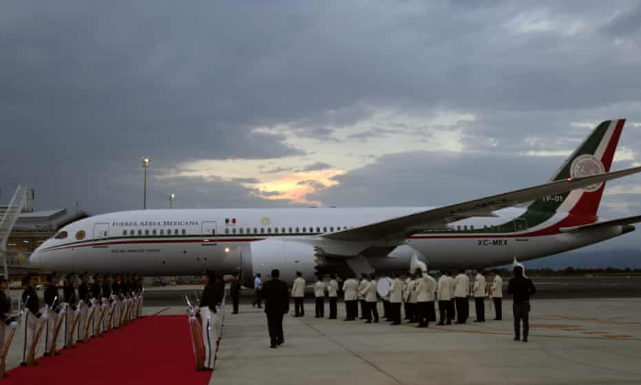 The presidential plane, pictured in Colombia in June 2017.