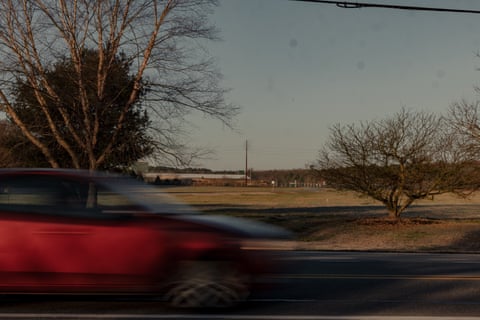 The site of the proposed biogas plant is seen from Seaford Road in Seaford, Delaware. Residents worry about pollution and the flow of heavy-duty vehicle traffic through the neighborhood.