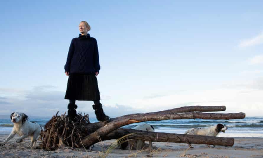First thing: Biden blames Trump a year after the Capitol attack | 4 Tilda Swinton on Kingsteps Beach and Springer Spaniel near my home in Nairn, Scotland: Snowbear, Dora, Rosie.