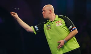 michael van gerwen overcomes wobble to reach pdc world darts semi