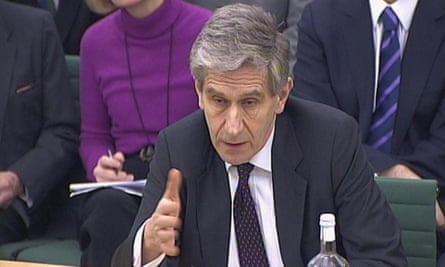 Lord Stevenson in front of the Treasury select committee in 2009.