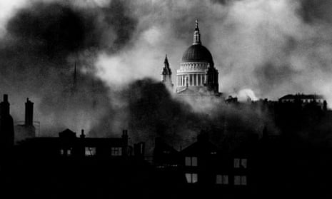St Paul’s rises above the smoke and flames on 29 December 1940.