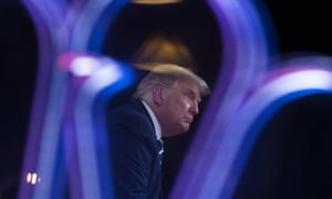 President Donald Trump speaks during an NBC News Town Hall, at Perez Art Museum Miami.