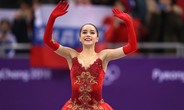 Alina Zagitova celebrates her victory.