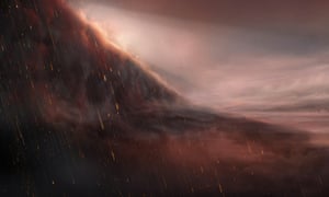 An artist’s impression of iron rain on the planet Wasp-76b, 640 light years away