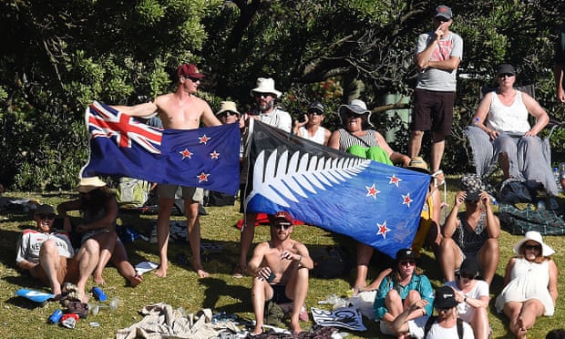 Alternative New Zealand Flags at cricket match