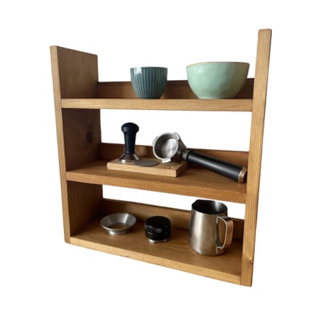 Three tier worktop space saver, storage shelf
