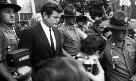 Edward Ted Kennedy after being charged over the Chappaquiddick incident