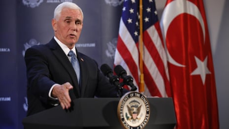 Mike Pence: US and Turkey have agreed to a ceasefire in Syria – video