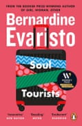 Soul Tourists book cover with haphazardly taped up wheely suitcase on its front